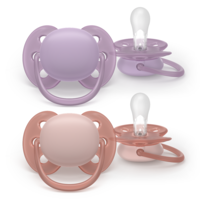 Philips Avent Ultra Soft Napp Lila & Rosa 6-18 mån 2-pack
