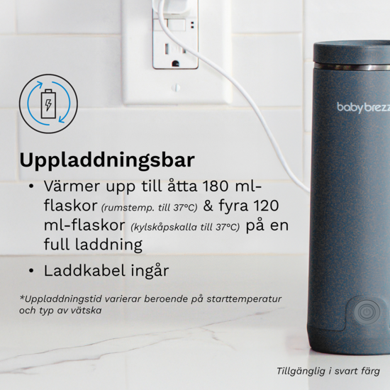 Baby Brezza Superfast Portable Bottle Warmer Black