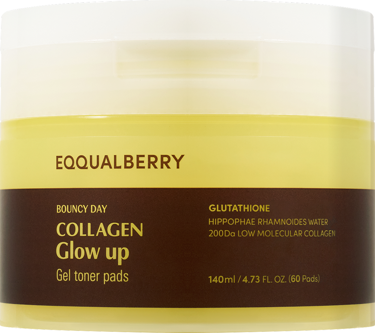 Eqqualberry Collagen Glow Up Gel Toner Pads 60 st