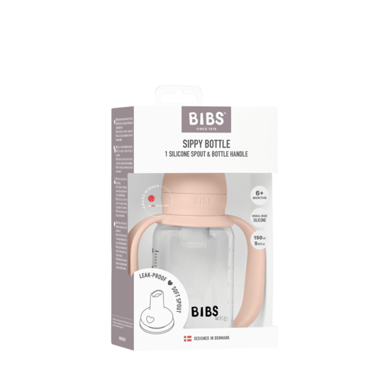 BIBS Baby Sippy Bottle Spout Silicone Blush 150 ml 1-pack
