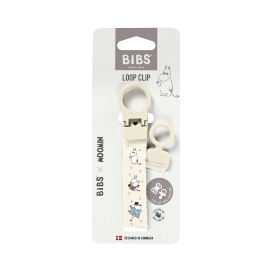 BIBS x Moomin Pacifier Clip Loop Ivory