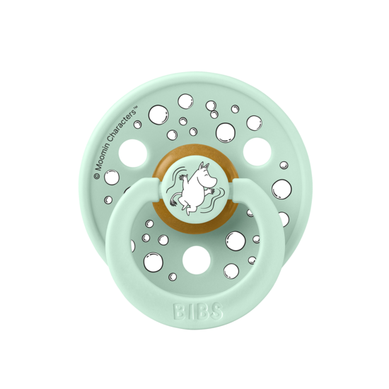 BIBS x Moomin Pacifier Colour Sailing Latex Size 1 Nordic Mint mix 2-pack