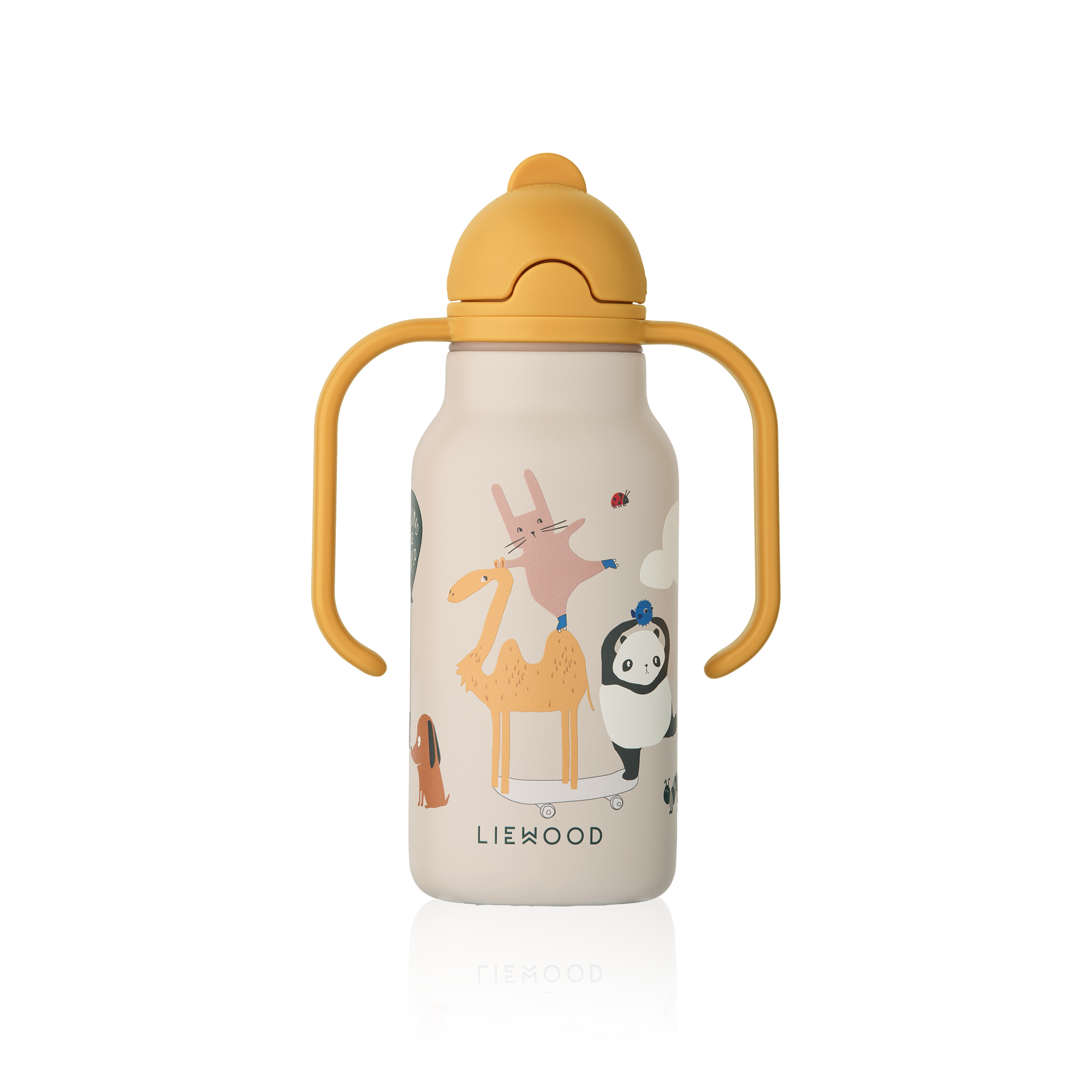 LIEWOOD Kimmie Sugrörsflaska Around the World/Sandy 250 ml