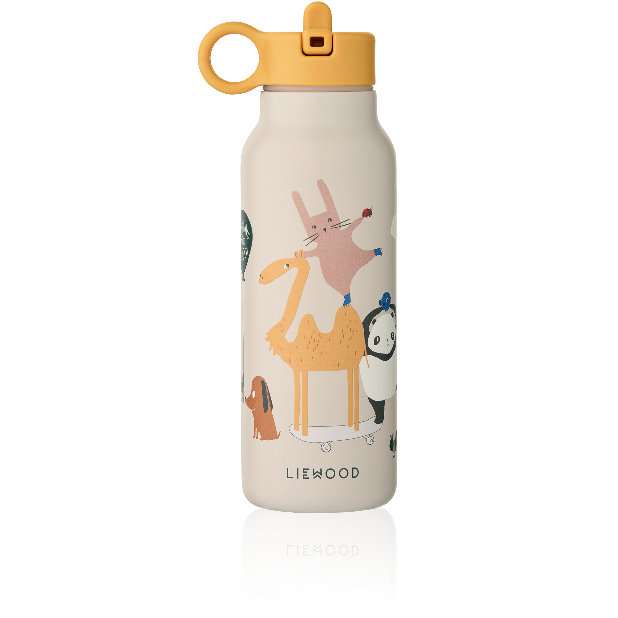 LIEWOOD Falk Vattenflaska Around the World/Sandy 350 ml