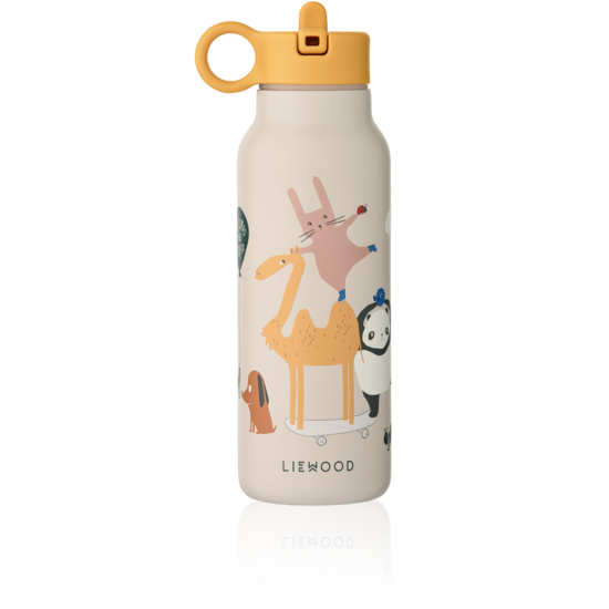 LIEWOOD Falk Vattenflaska Around the World/Sandy 350 ml