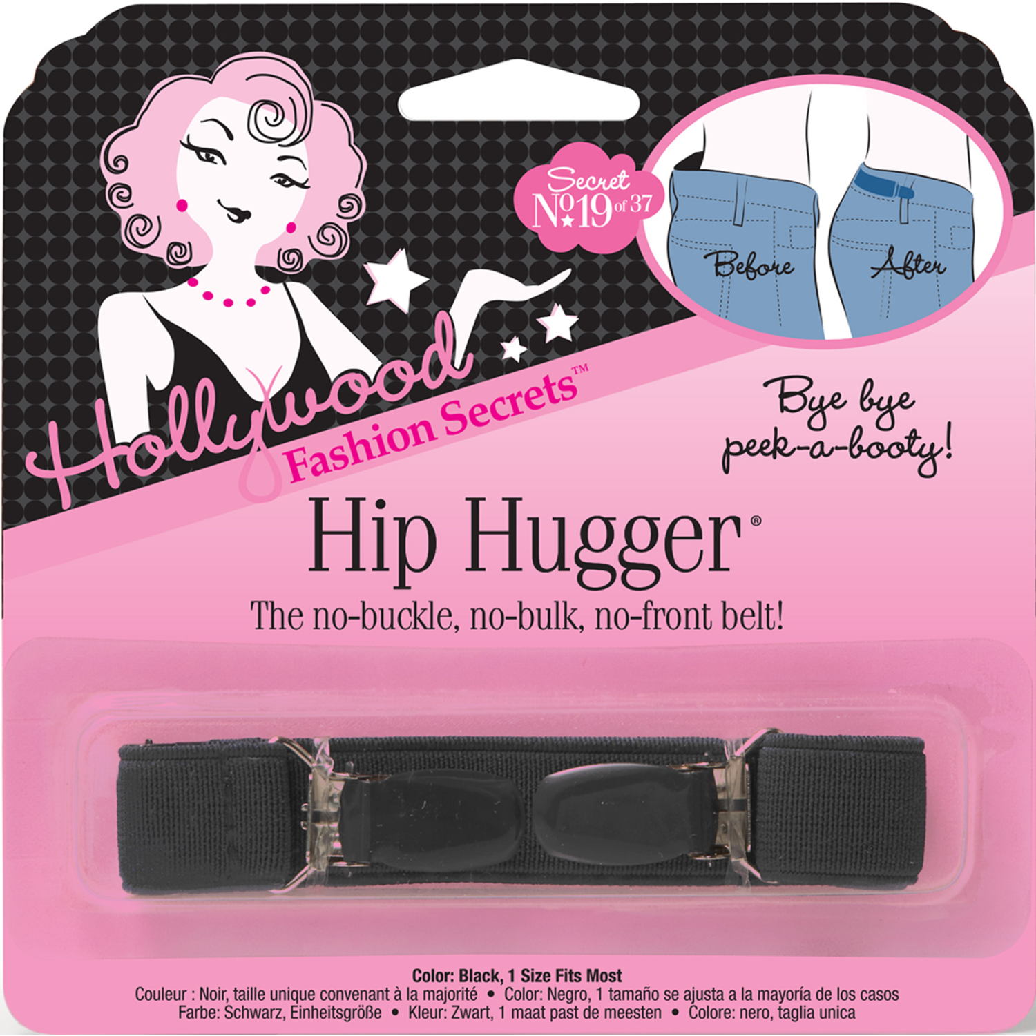 Alternativ bild 1 för Hollywood Fashion Secrets Hip Hugger Black Black