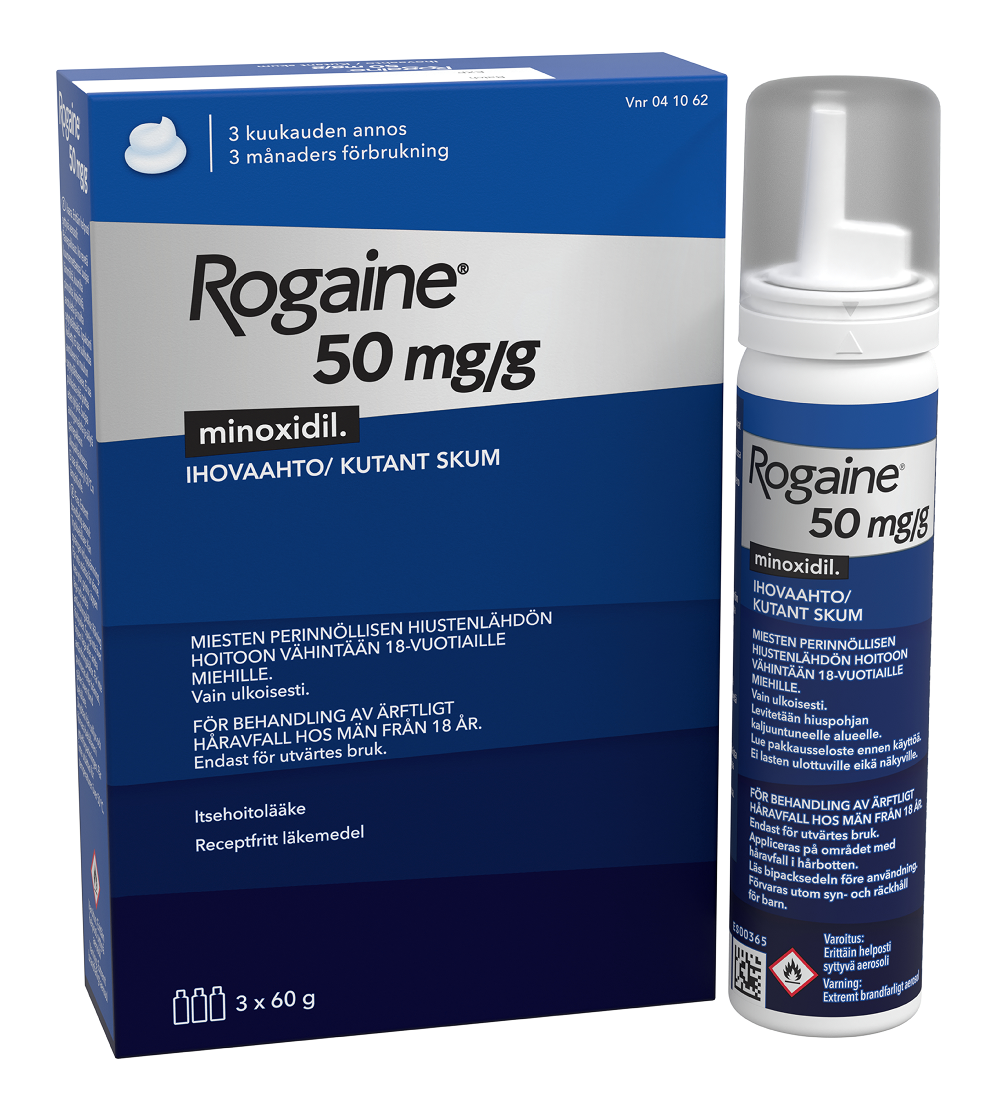 Rogaine Kutant Skum 50 mg/g 3 x 60 g