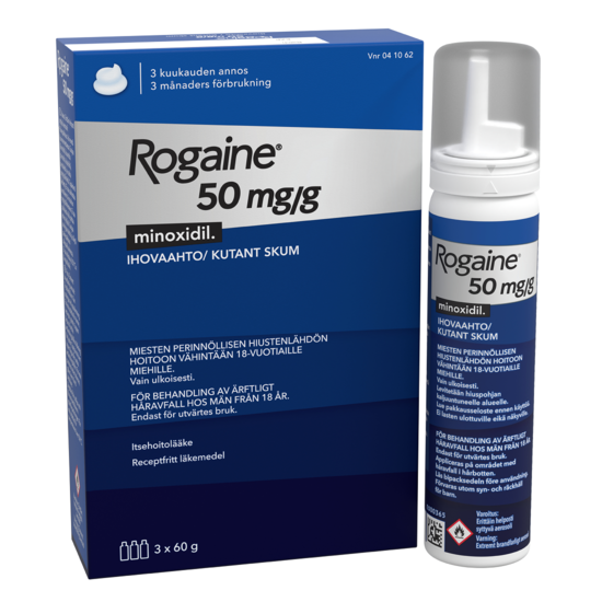 Rogaine Kutant Skum 50 mg/g 3 x 60 g