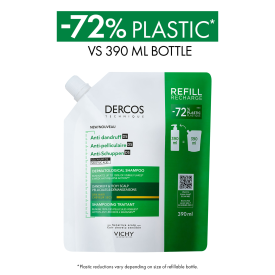 Vichy Dercos Anti-Dandruff Shampoo Dry Hair Refill 390 ml