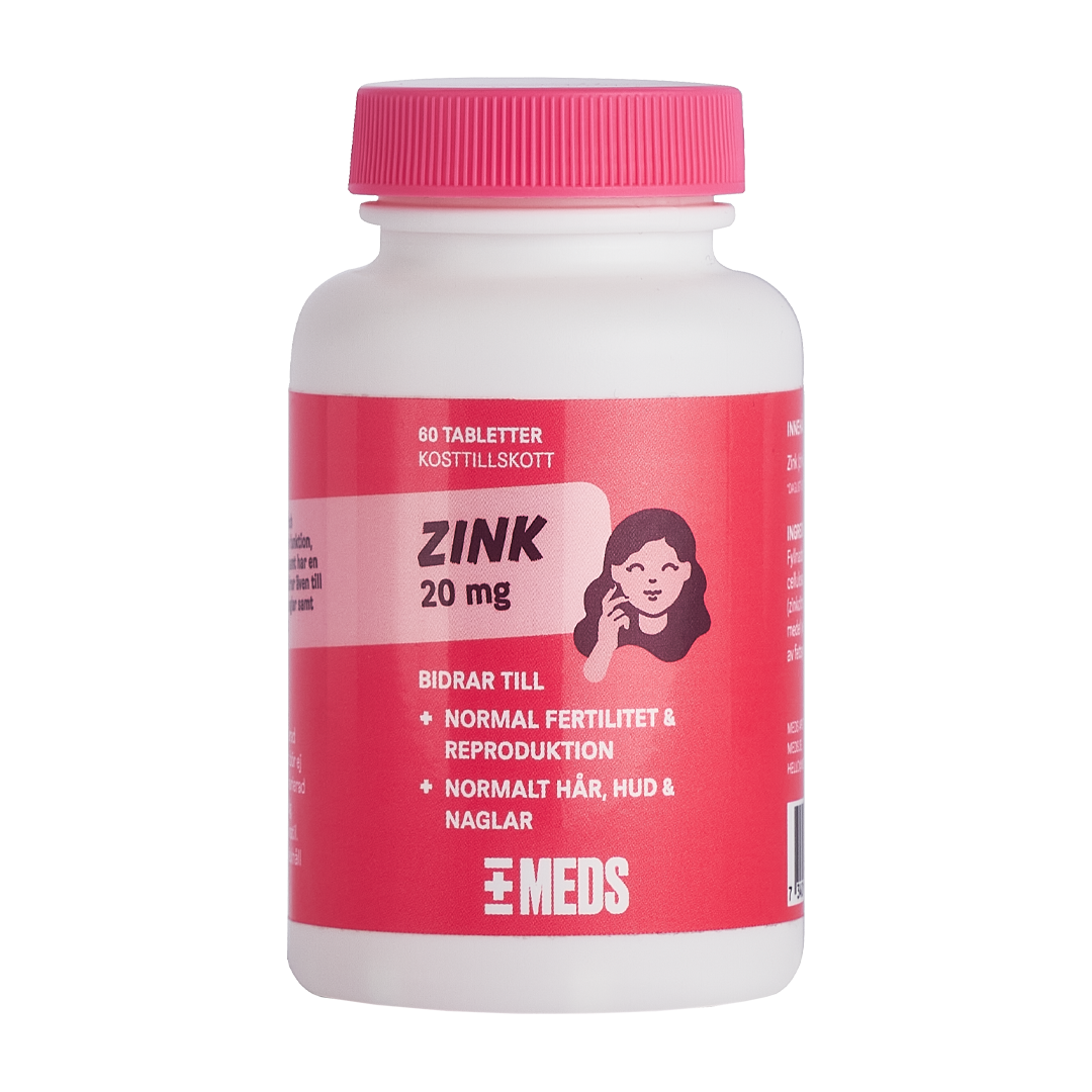 MEDS Zink 20 mg 60 tabletter