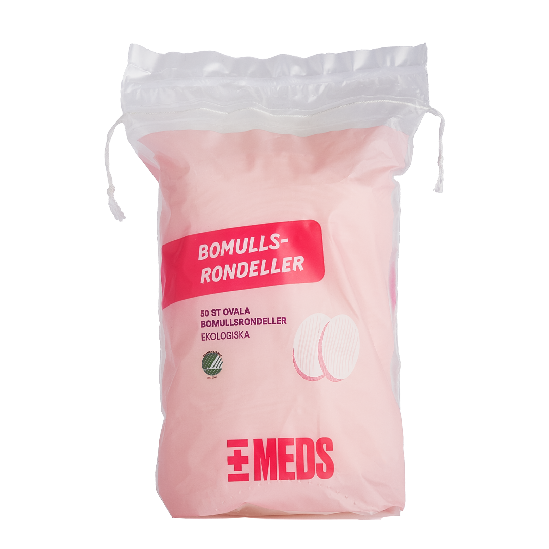 MEDS Bomullsrondeller Stora ovala EKO 50 st
