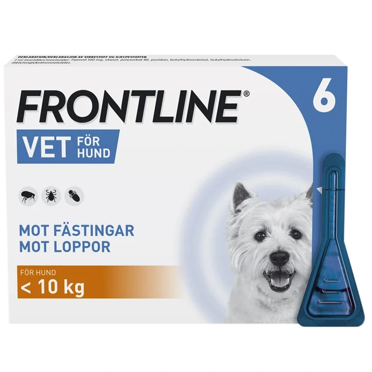 Frontline Vet 100 mg/ml Spot-on Hund S 6 x 0,67 ml