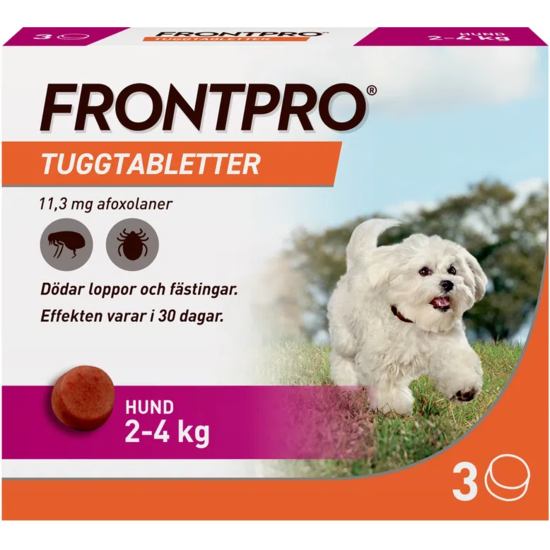 FRONTPRO Tuggtabletter Hund S 2-4 kg 3 st 11,3 mg 