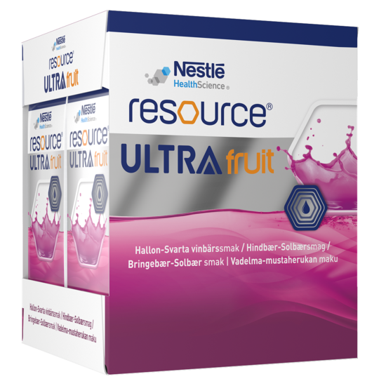 Resource Ultra Fruit Hallon-Svarta Vinbär 4 x 200 ml