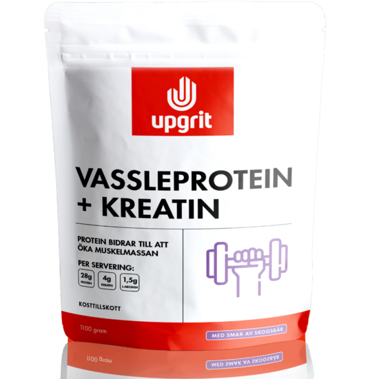 Upgrit Vassleprotein + Kreatin Skogsbär 1100 g