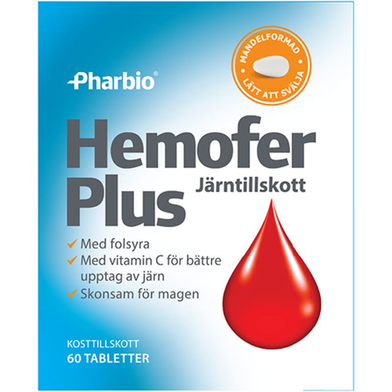 Pharbio Hemofer Plus 60 tabletter