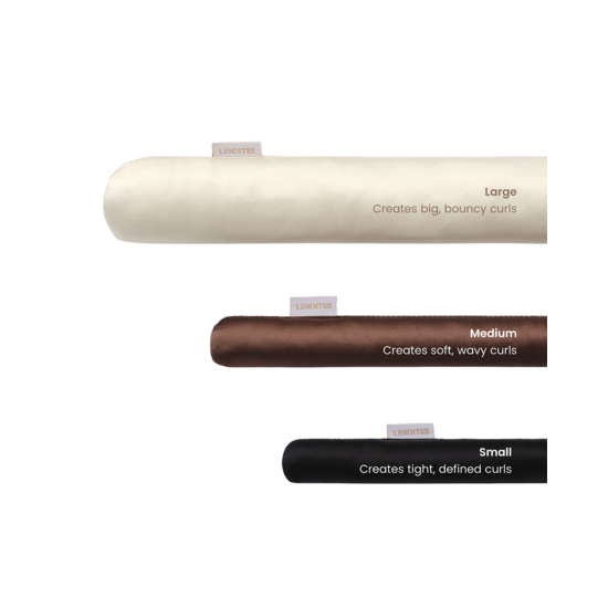 Lenoites Heatless Curls in Mulberry Silk Brown Large