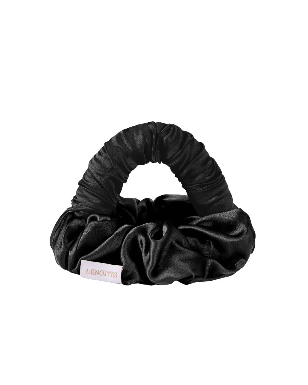 Lenoites Blowout Tie in Mulberry Silk Black Small