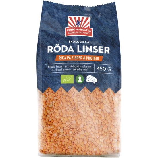 Kung Markatta Linser Röda EKO Påse 450 g