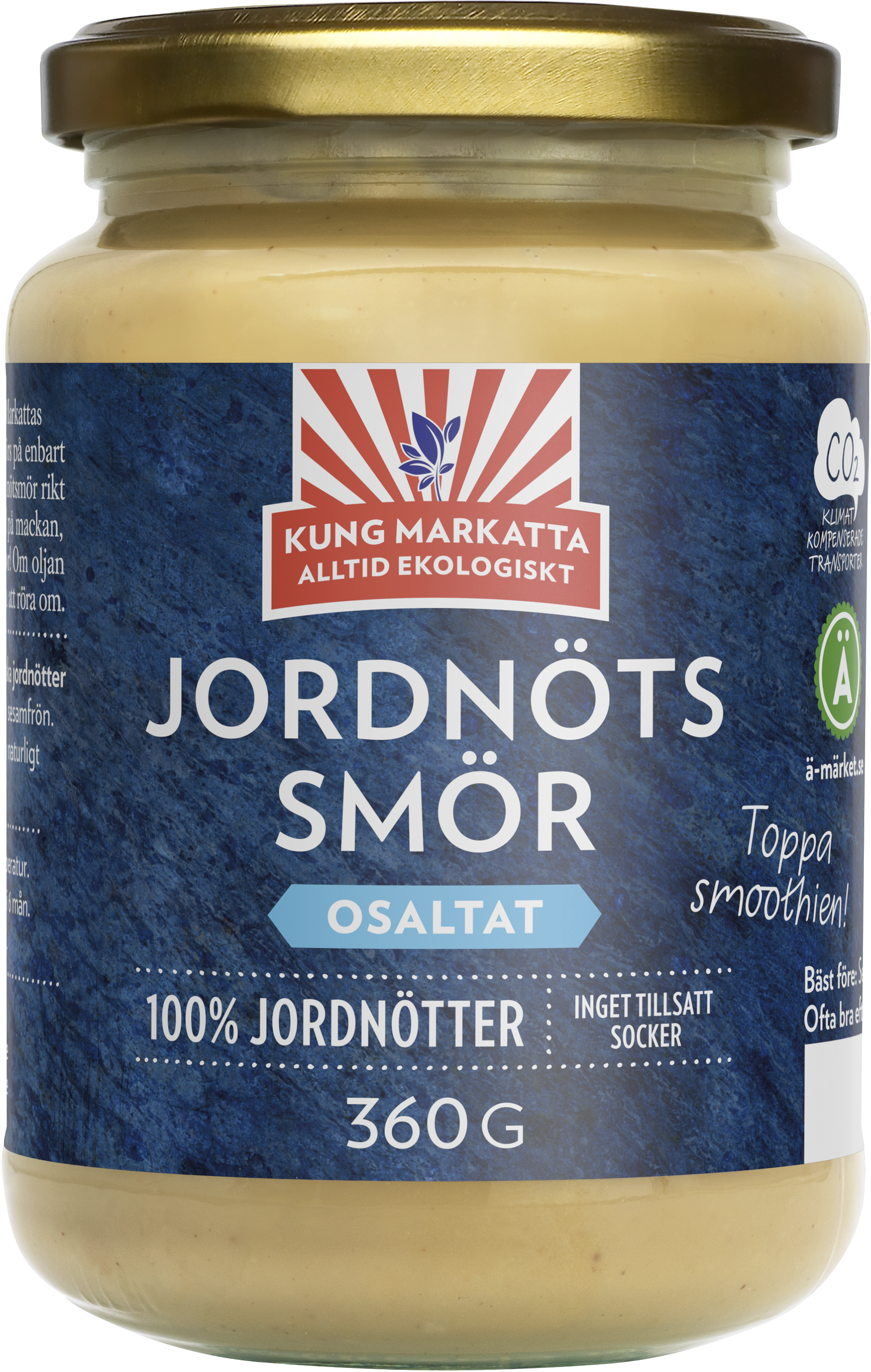 Kung Markatta Jordnötssmör utan salt EKO 360 g