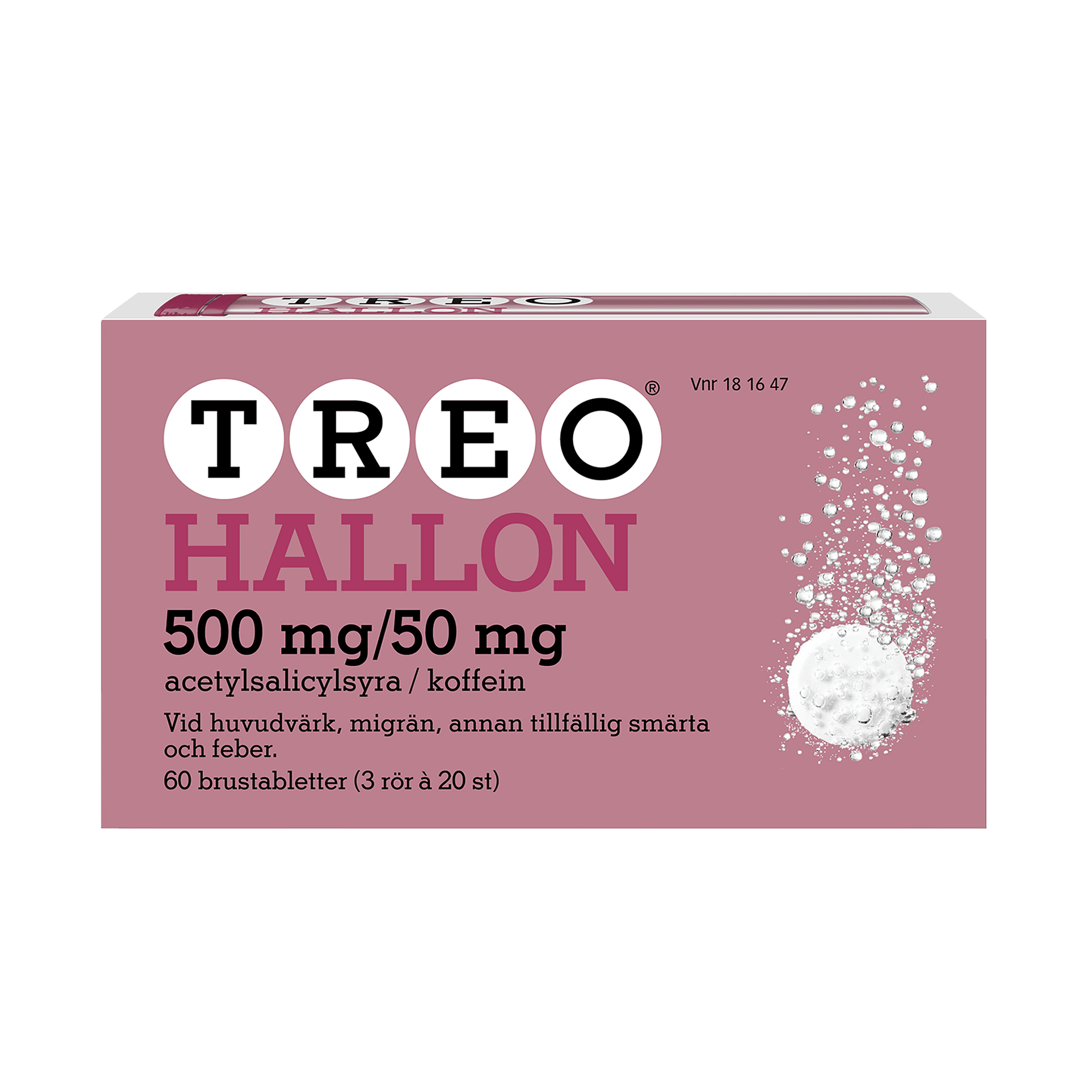 Treo Hallon, brustablett 500 mg/50 mg 3 x 20 st