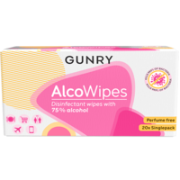 Gunry Alcowipes 20 st
