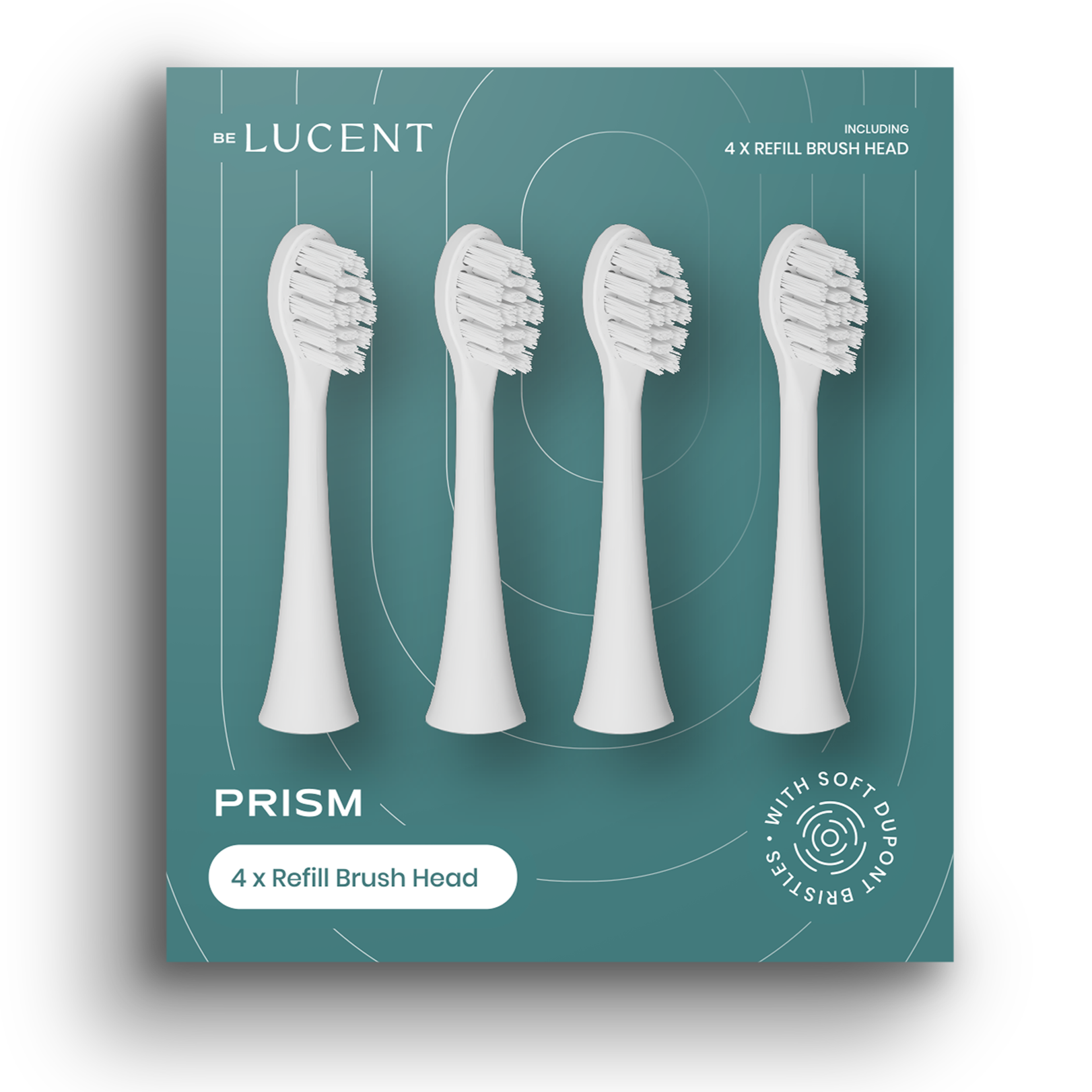 Be Lucent Prism Tandborsthuvuden Refill Vit 4 st