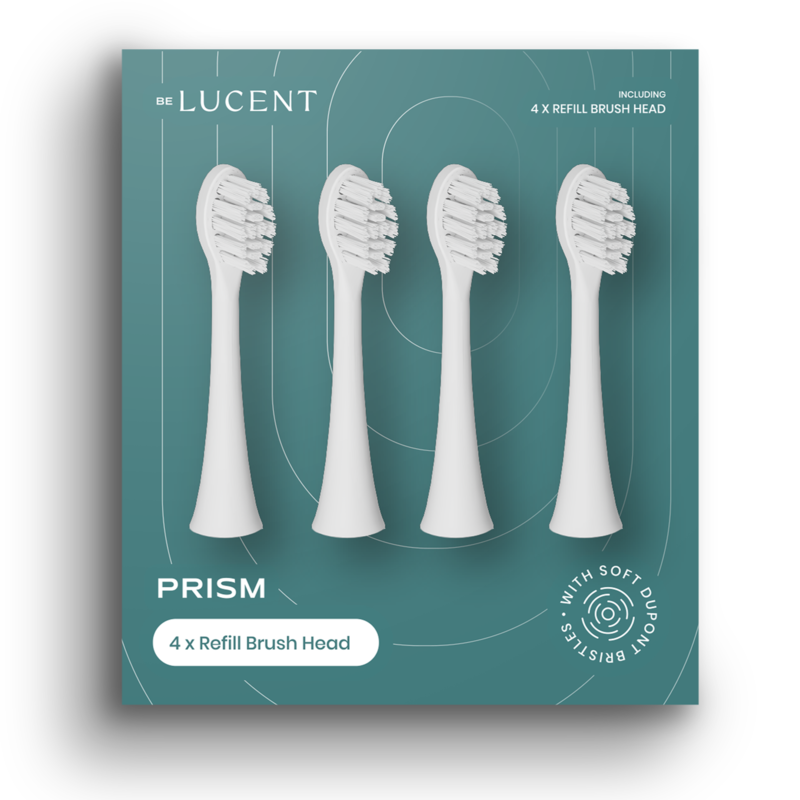 Be Lucent Prism Tandborsthuvuden Refill Vit 4 st