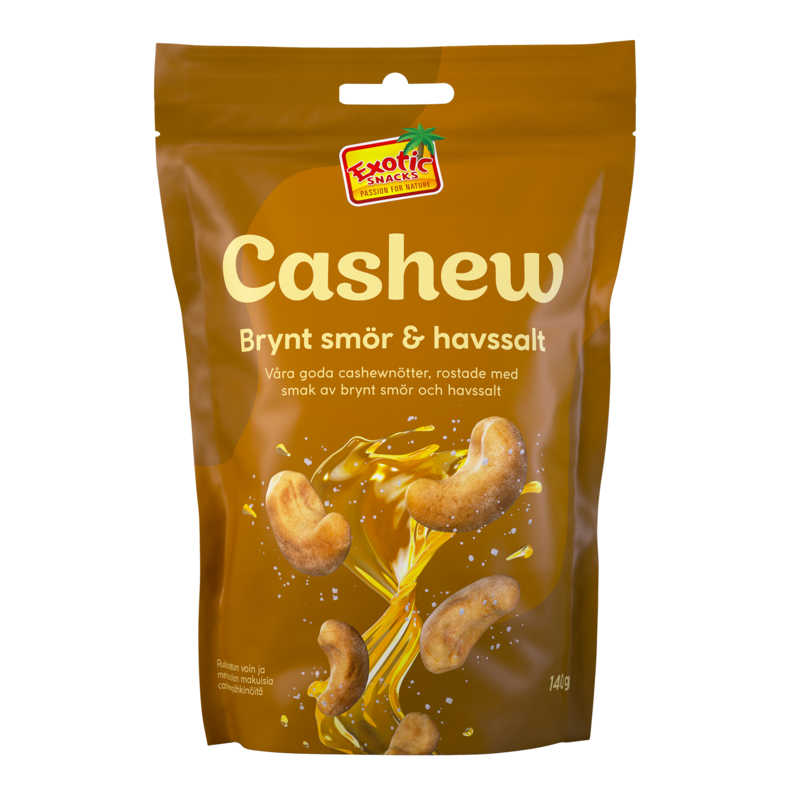 Exotic Snacks Cashew Brynt Smör & Havssalt 140 g