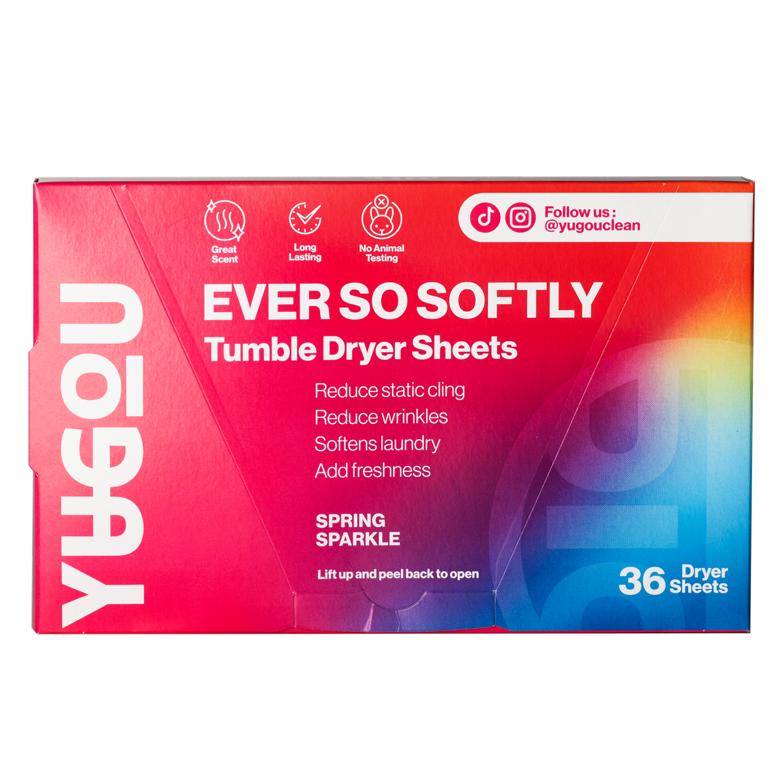 YUGOU EVER SO SOFTLY Tumble Dryer Sheets Spring Sparkle 36 st