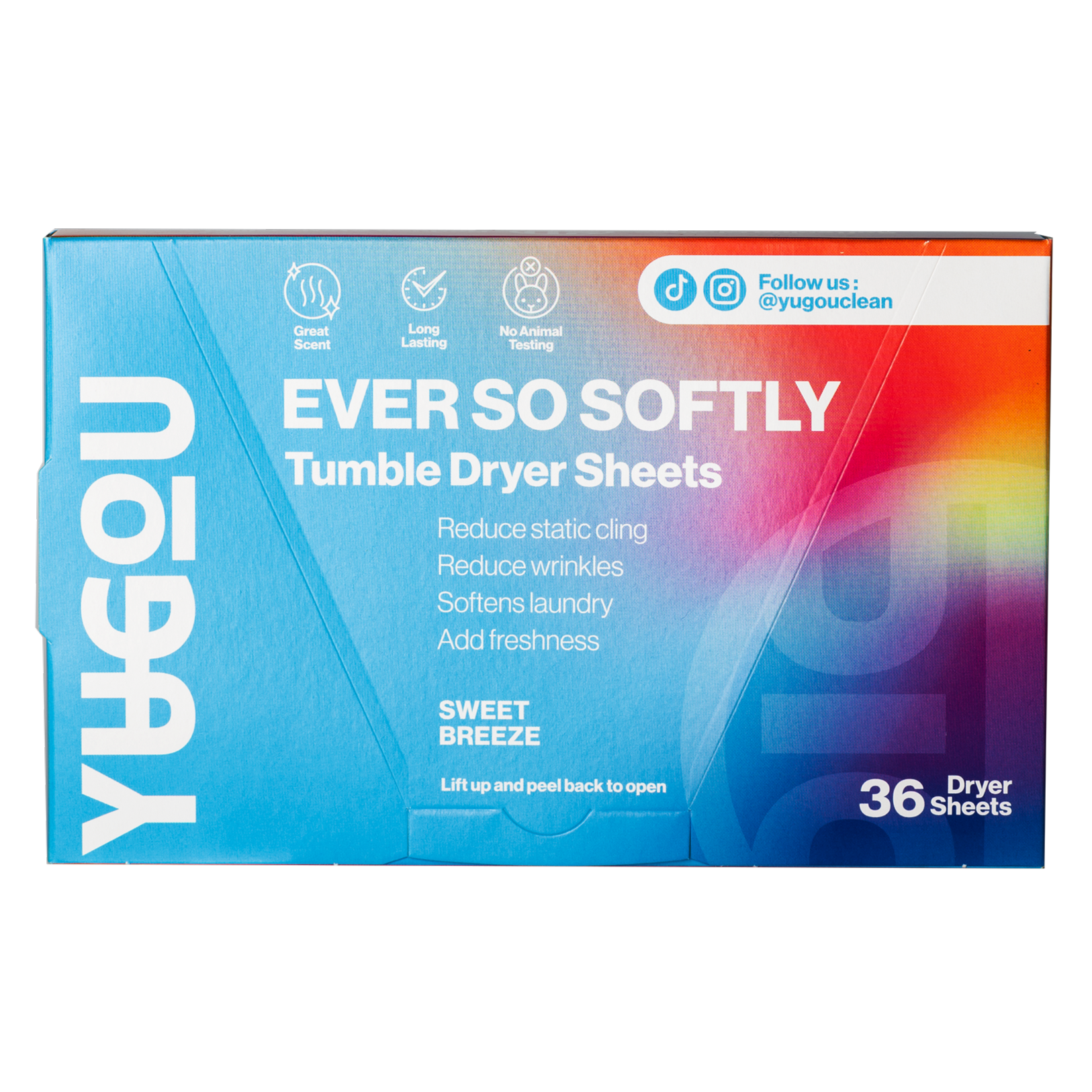 YUGOU EVER SO SOFTLY Tumble Dryer Sheets Sweet Breeze 36 st