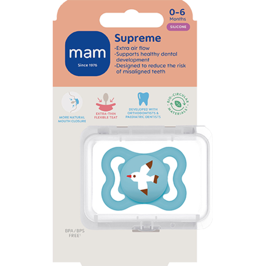 MAM Supreme Silicone 0-6 mån Blue