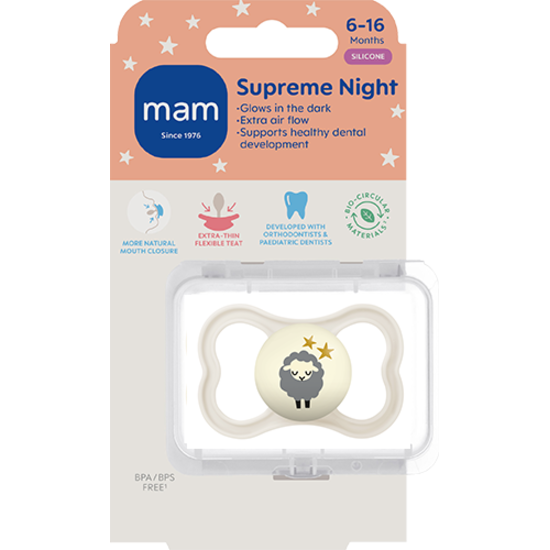 MAM Supreme Night Silicone 6-16 mån Neutral