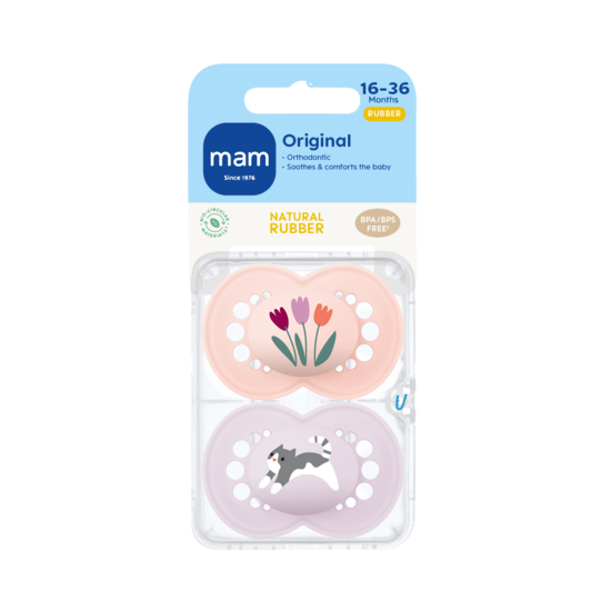 MAM Original Natural Rubber 16-36 mån Pink 2-pack