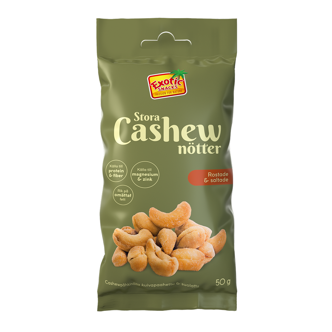 Exotic Snacks Grab N Go Cashew Rostade & Saltade 50 g