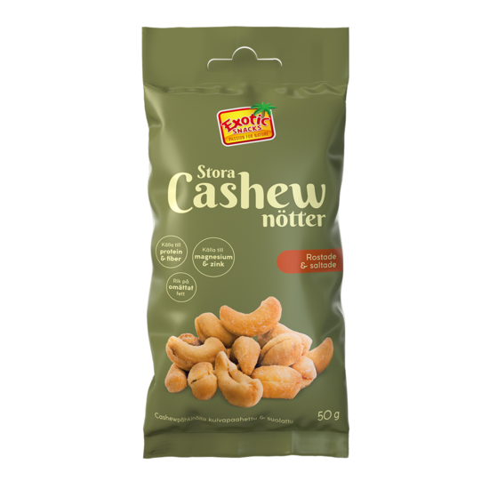 Exotic Snacks Grab N Go Cashew Rostade & Saltade 50 g