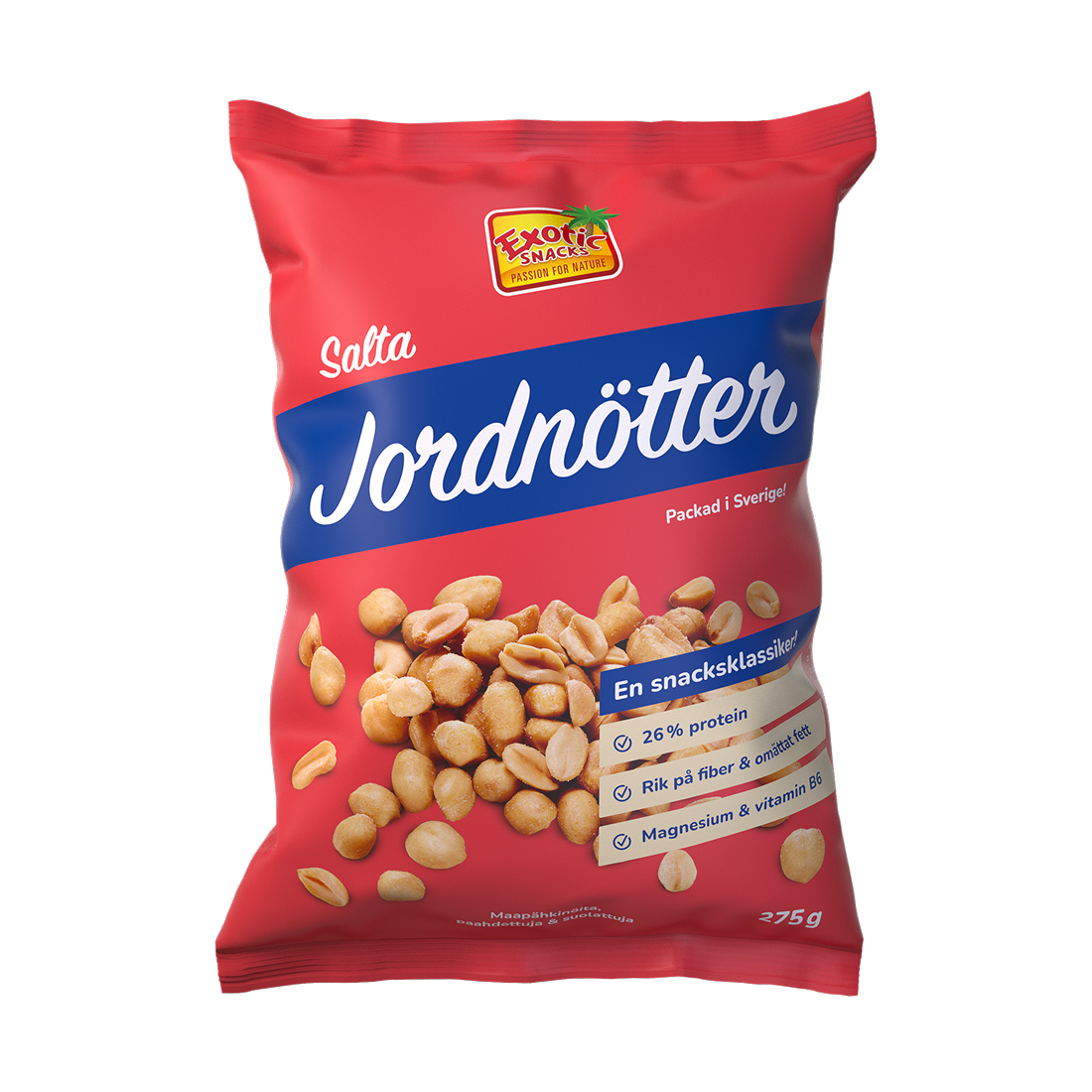 Exotic Snacks Jordnötter Rostade & Saltade 275 g 