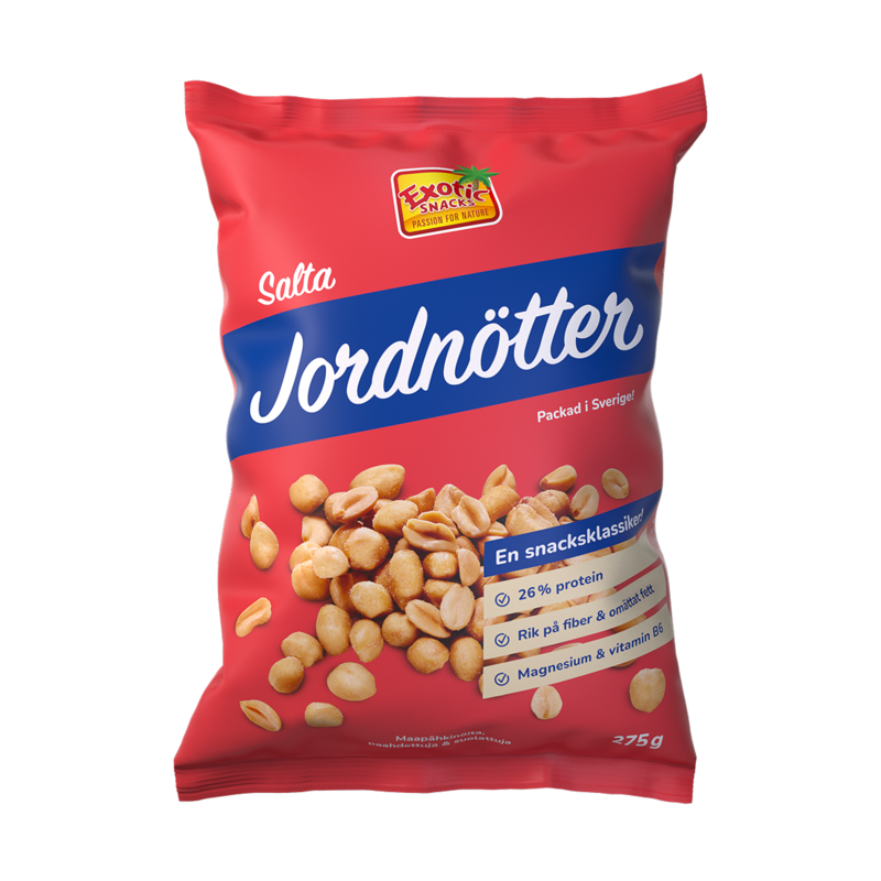 Exotic Snacks Jordnötter Rostade & Saltade 275 g
