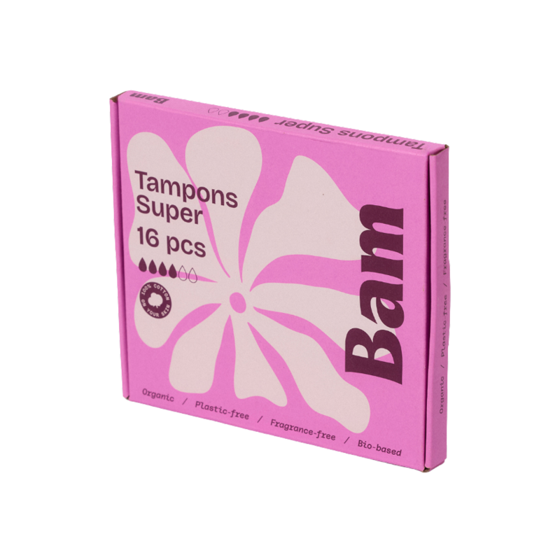 BAM Organic Cotton Tampons Super 16 st
