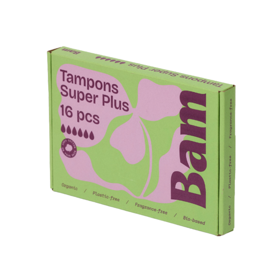 BAM Organic Cotton Tampons Super Plus 16 st