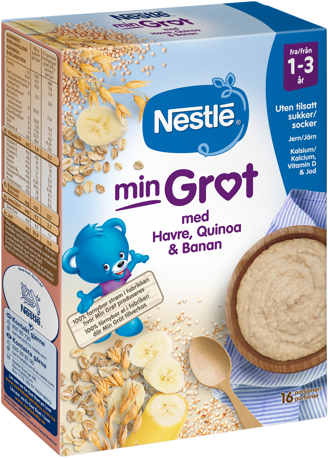 Nestlé Min Gröt Havre/Quinoa/Banan 450 g
