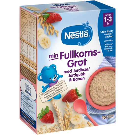 Nestlé Min Fullkornsgröt Jordgubb/Banan 450 g