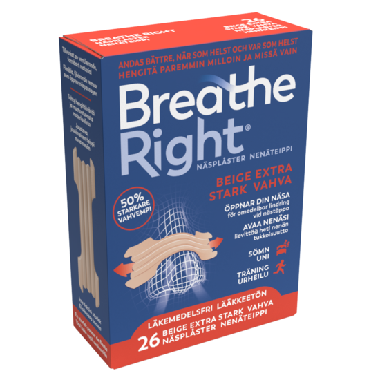 Breathe Right Näsplåster Beige Extra Stark 26 st