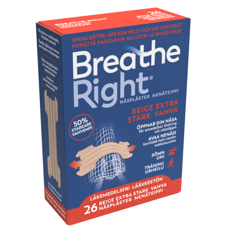 Breathe Right Näsplåster Beige Extra Stark 26 st