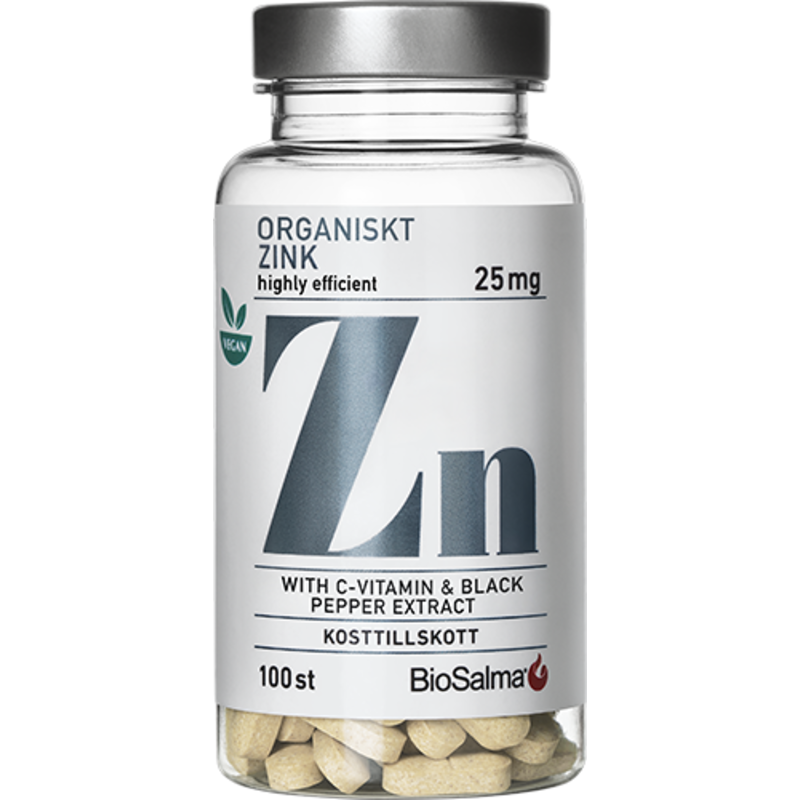 BioSalma Organiskt Zink 25 mg 100 tabletter