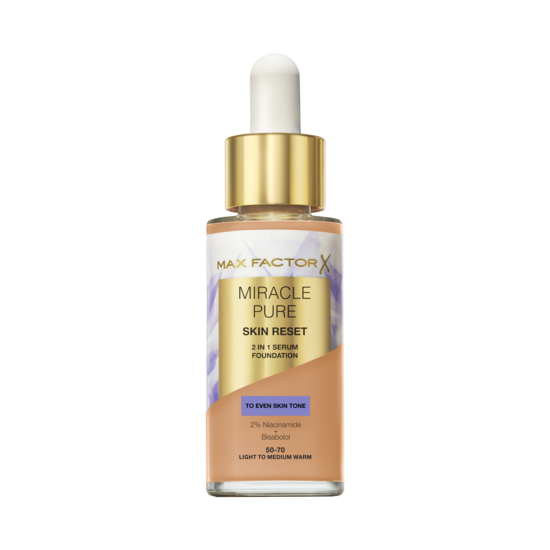 Max Factor Miracle Pure Skin Reset 2 In 1 Serum Foundation 80.5 Medium Warm 30 ml