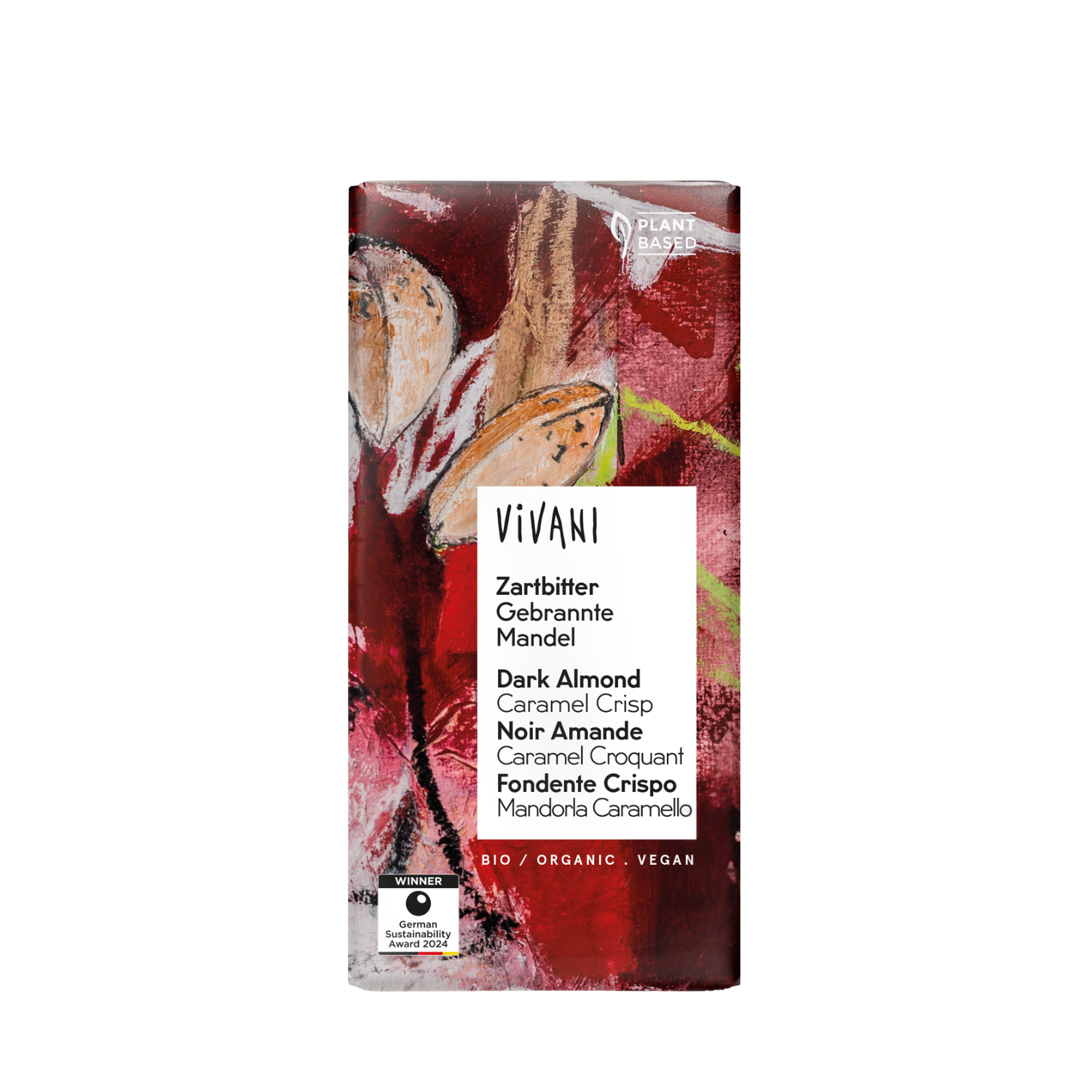 Vivani Mörk Karamelliserade Mandlar EKO 80 g