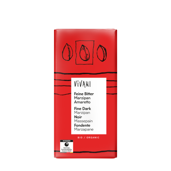 Vivani Mörk Marsipan Amaretto EKO 100 g