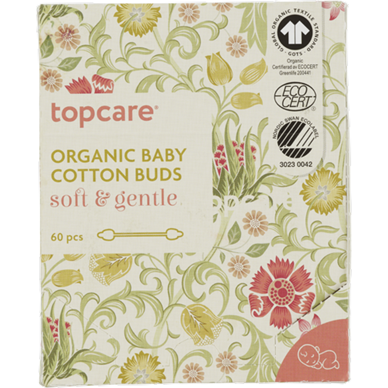Topcare Ekologiska Bomullspinnar Baby 60 st