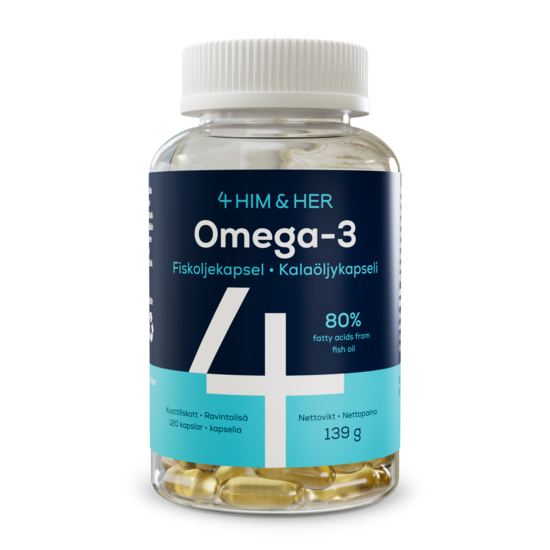 4HIM&HER Omega-3 80% Fiskeoljekapsel 120 kapslar